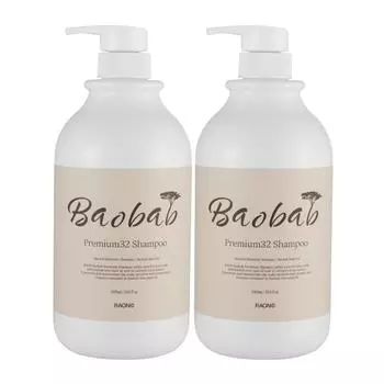 Raon Baobab Premium 32 Shampoo Citrus Fragrance, 2 pcs, 1L