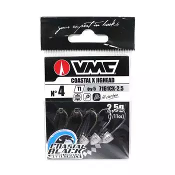 Rapala VMC V7161CX-2.5 CoastalxJighead, размер 4, 2,5 грамма 5 штук в упаковке (0065)