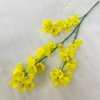 Rape Simulated Plants Flowers Wedding Hotel Restaurant Decoration Desktop Leafless Yellow