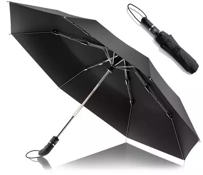 Raplu not succumb to the wind even on rainy durable folding for men and women [Will days] Large, umbrella, parasol, one-touch, blackout, чёрный