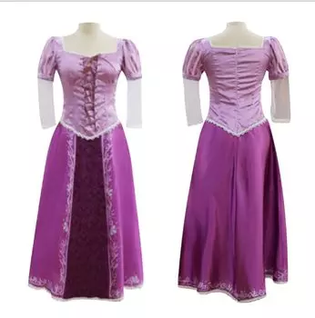 Рапунцель Длинноволосая Принцесса Взрослый Костюм Косплей Хэллоуин Принцесса Платье [Yousaku Co., Ltd.] Женский (M) фиолетовый