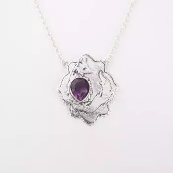 Rare Amethyst Gemstone 925 Sterling Silver Jewelry Pendant 1.29 Gift For Mother CP-32-16