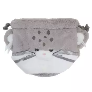 Rare Animal Stuffed Toy Drawstring Manul Cat