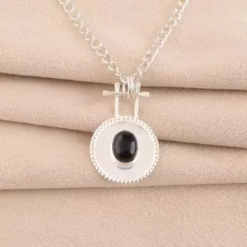 Rare Black Tourmaline Gemstone 925 Sterling Silver Jewelry Handmade Pendant 1.4 PP-57-30