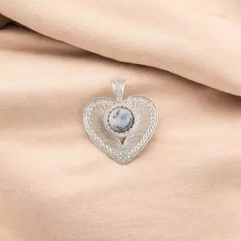 Rare Dendritic Opal Gemstone 925 Sterling Silver Jewelry Fashionable Pendant1.4 CP-15-20