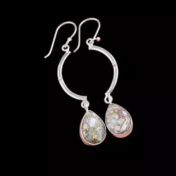 Rare Ethiopian Opal Copper Gemstone 925 Sterling Silver Jewelry Earrings 2.60 EE-43-34