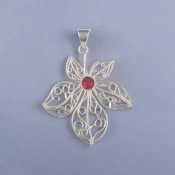 Rare Pink Rubellite Gemstone 925 Sterling Silver Jewelry Handmade Pendant 2.29 CP-19-12