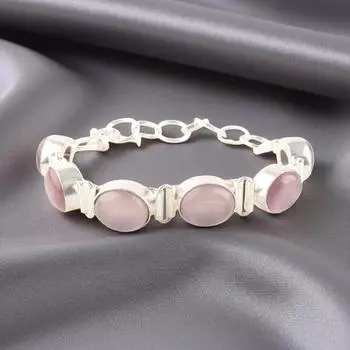 Rare Purple Cat s Eye Gemstone 925 Sterling Silver Jewelry Handmade Bracelet 8 RB-4-25