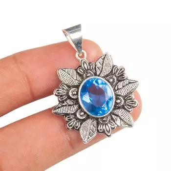 Rare Tanzanite Gemstone 925 Sterling Silver Jewelry Handmade Boho Pendant 1.59 CP-14-2