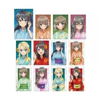 Rascal Does Not Dream of Going Out Sister Original illustration Yukata Trading card stickers Box of 12 ver.