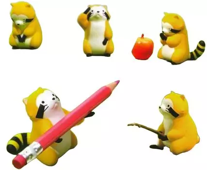 Rascal the Raccoon A Certain Moment x All 5 Types Set Full Comp Gacha Gacha Capsule Toy