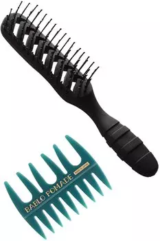 Расческа Babro Pomade для волос, щетка-скелет, сетчатая расческа, расческа-скелет для мужчин и женщин (зеленый) зелёный