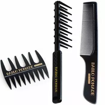Расческа Babro Pomade Gel Comb Mesh Comb Original Comb Set 3 Piece Hair Set (черный) Мужской