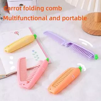 Расческа детская бытовая прочная складная расческа детская студенческая общежитие для девочек складная расческа для волос портативная расческа Orange