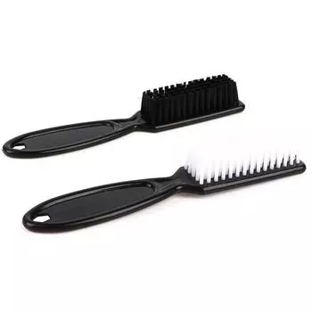 Расческа для чистки ножниц, щетка для парикмахерской, выцветание кожи, винтажная масляная головка, резьба по форме головы чёрный
