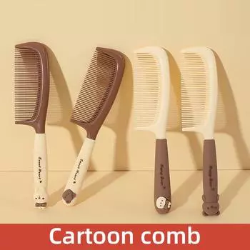 Расческа для детей, домашняя, прочная, для студенческого общежития, расческа для волос с милым медвежонком, портативная детская расческа белый