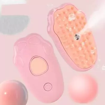 Расческа для домашних животных 1 шт., принадлежности для ухода за кошками и собаками, спрей для удаления шерсти, массажная расческа, чистящая ванна, липкая щетка для волос, щетка для кошек и собак фиолетовый