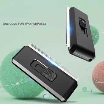 Расческа для домашних животных 1 шт., расческа для ухода за кошками и собаками, распушение шерсти, нож для распутывания узелков, массаж, товары для животных, аксессуары для собак чёрный