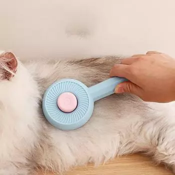 Расческа для домашних животных 1 шт., расческа для ухода за кошками и собаками, распутывание шерсти, распутывание, купание, чистка, массаж, спрей One Touch Vortex Pin синий