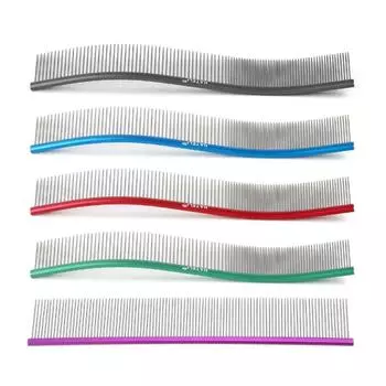 Расческа для домашних животных для вычесывания шерсти у кошек, расческа для вычесывания шерсти у собак, легкая очистка, изогнутая расческа для удаления шерсти у собак, уход за шерстью у кошек