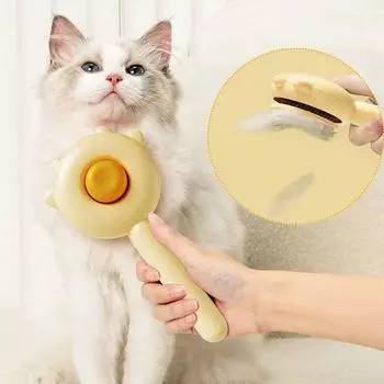 Расческа для домашних животных One-Key Hair Removal Brush Cleaning Magic Massage Grooming Needle Scratcher For Cat Dog Cleaning Care Supplies зелёный
