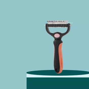 Расческа для домашних животных PC для собак и кошек Расческа для завязывания узлов Уход за шерстью Расчески для удаления пуха Машинки для стрижки волос Массажная щетка Принадлежности для домашних животных S оранжевый