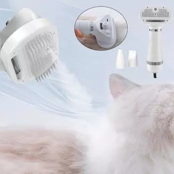 Расческа для домашних животных, три температурных режима, вилка стандарта США/ЕС, паровая щетка для кошек и собак со съемной насадкой, товары для домашних животных US Plug розового золота