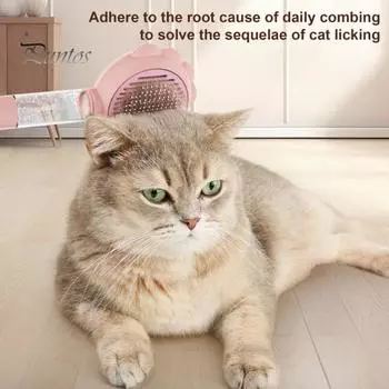 Расческа для домашних животных, водный спрей, щетка для удаления волос для кошек, собак, очищающая массажная щетка 3-в-1, мультяшный дизайн, аксессуар для ухода за кошками зелёный