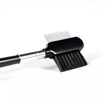 Расческа для глаз домашних животных, щетка для удаления пятен от слез, двухсторонняя щетка для ухода за глазами, удаляющая корку и слизь для маленьких кошек и собак чёрный