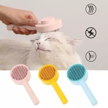 Расческа для глубокой очистки, нежная очистка кожи, удаление распущенных волос и подарочная расческа для домашних животных розовый