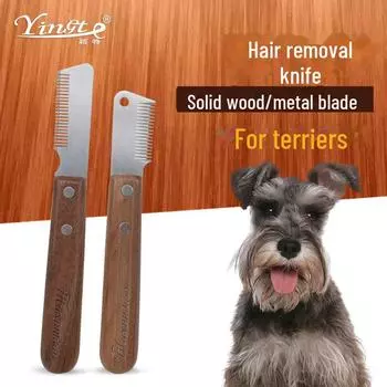 Расческа для груминга и нож для выщипывания шерсти у терьеров и шнауцеров Left Hand