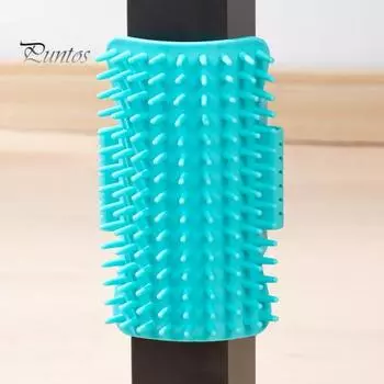 Расческа для кошек, мягкая угловая щетка для ухода за домашними животными, щетка для удаления волос с котенком, расческа-когтеточка для кошек, аксессуары для домашних животных оранжевый