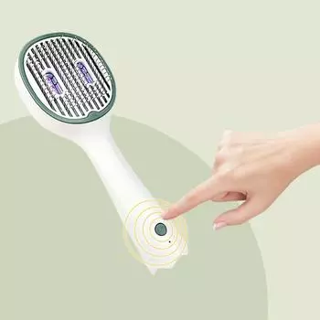 Расческа для кошек Расческа для домашних животных Очистка и удаление плавающих волос Стерилизация щетки для домашних животных Расческа для собак Расческа для волос Портативная расческа для домашних животных темно-зеленого