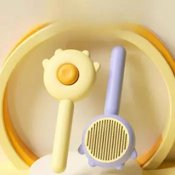 Расческа для кошек, щетка-расческа, расческа для собак, предназначенная для кошек, чистка длинных волос, инструмент для удаления кошачьей шерсти, использование для домашних животных жёлтый