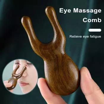 Расческа для массажа глаз, уменьшает напряжение, снимает отечность глаз, способствует сияющему цвету лица, экологически чистая массажная расческа Frog