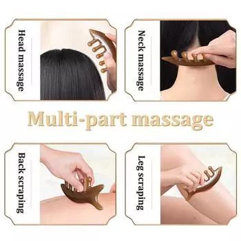 Расческа для массажа головы, гуаша, палочка, акулий гребень, инструмент для массажа головы и тела, драгирование, снятие стресса, натуральная смола кофейный