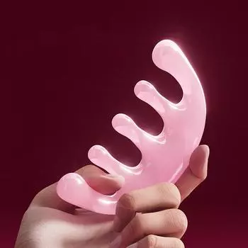 Расческа для массажа головы и лица Meridian, расческа с пятью широкими зубьями из смолы, гладкая антистатическая расческа для волос, уход за волосами для женщин, релаксация Meridian M