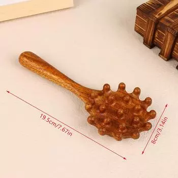 Расческа для массажа кожи головы сандалового дерева, 20 гвоздей, грубая зубчатая расческа для массажа гуаша, уход за телом, улучшение кровообращения