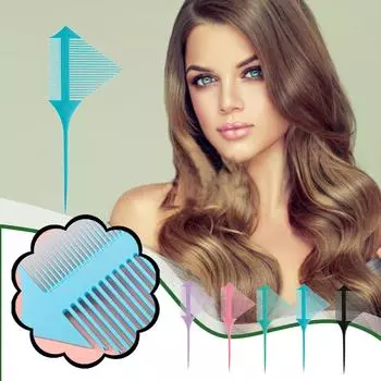 Расческа для мелирования, Салонные парикмахерские принадлежности, Салонный уход, Антистатический, Расческа с наконечником из углеродного волокна чёрный