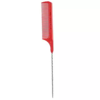 Расческа для мелирования волос Spiral Pintail Rat Tail Comb Hair Styling Comb for Home SalonRed красный