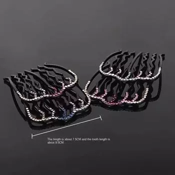 Расческа для плетения волос со стразами, заколки для волос с кристаллами, женские булочки для девочек, корейская мода, держатель для хвоста, аксессуары, головной убор
