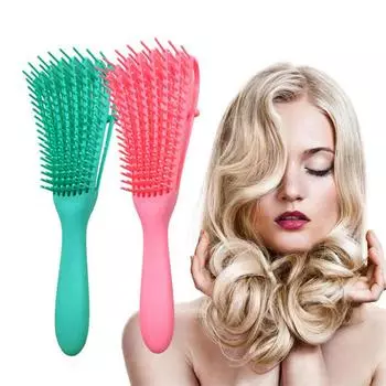 Расческа для распутывания волос Массаж головы Расческа для распутывания волос Расческа для вьющихся волос Расческа для распутывания волос Hairbr розовый