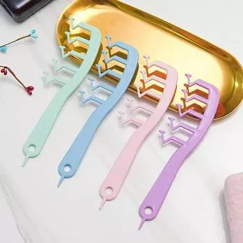 Расческа для распутывания волос, полезное подвесное отверстие, легкая, практичная и эффективная вышивка для волос для женщин синий