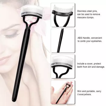 Расческа для ресниц, щипцы для завивки ресниц, аппликатор для туши, булавки из нержавеющей стали, ручка из АБС-пластика, косметические инструменты для макияжа