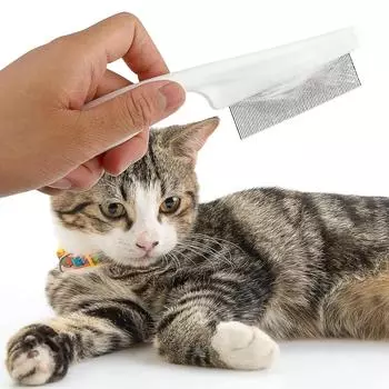 Расческа для шерсти домашних животных, щетка для удаления блох и шерсти собак и кошек, портативная массажная двухсторонняя расческа для домашних животных из нержавеющей стали, универсальный инструмент для домашних животных