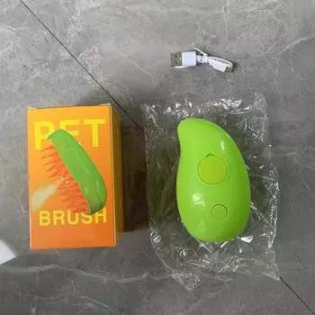 Расческа для собак, спрей-массажная расческа для кошек, паровая щетка для собак, расческа для кошек, распыляет воду для удаления плавающих волос, средство для удаления шерсти домашних животных зелёный