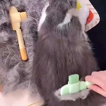 Расческа для собак, средство для удаления шерсти домашних животных, щетка для собак с одной кнопкой, щетка для кошек, массажные расчески, щетки для ухода за собаками, инструмент, принадлежности для животных зелёный