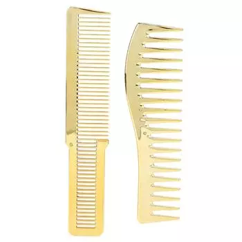 Расческа для стрижки волос для парикмахерской Расческа для стрижки волос с широкими зубьями для всех типов волос Золото золотистый