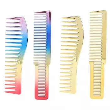 Расческа для стрижки волос для парикмахерской Расческа для стрижки волос с широкими зубьями для всех типов волос Gold
