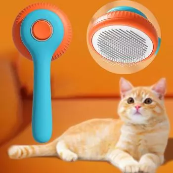 Расческа для удаления кошачьей шерсти Расческа для ухода за кошками Расческа от блох Товары для домашних животных Расческа для домашних животных Расческа для кошек для собак Инструмент для ухода за волосами Автоматическая щетка для волос Триммер Sky Blue